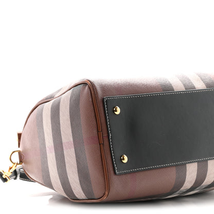 Burberry E-canvas Check Bowling Bag Dark Birch Brown 8 of 9