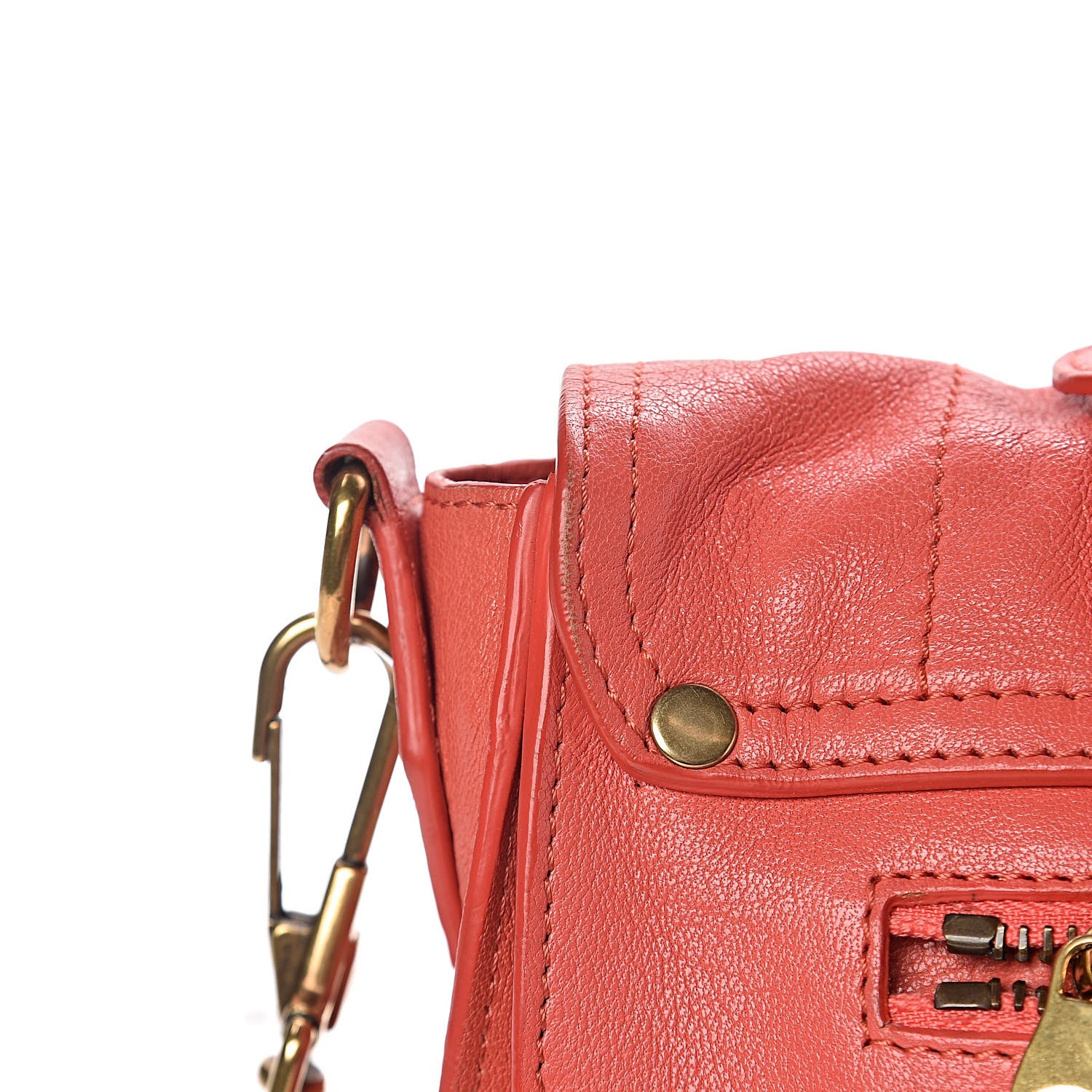 Proenza Schouler Lambskin Medium PS1 Satchel Deep Coral 11 of 21
