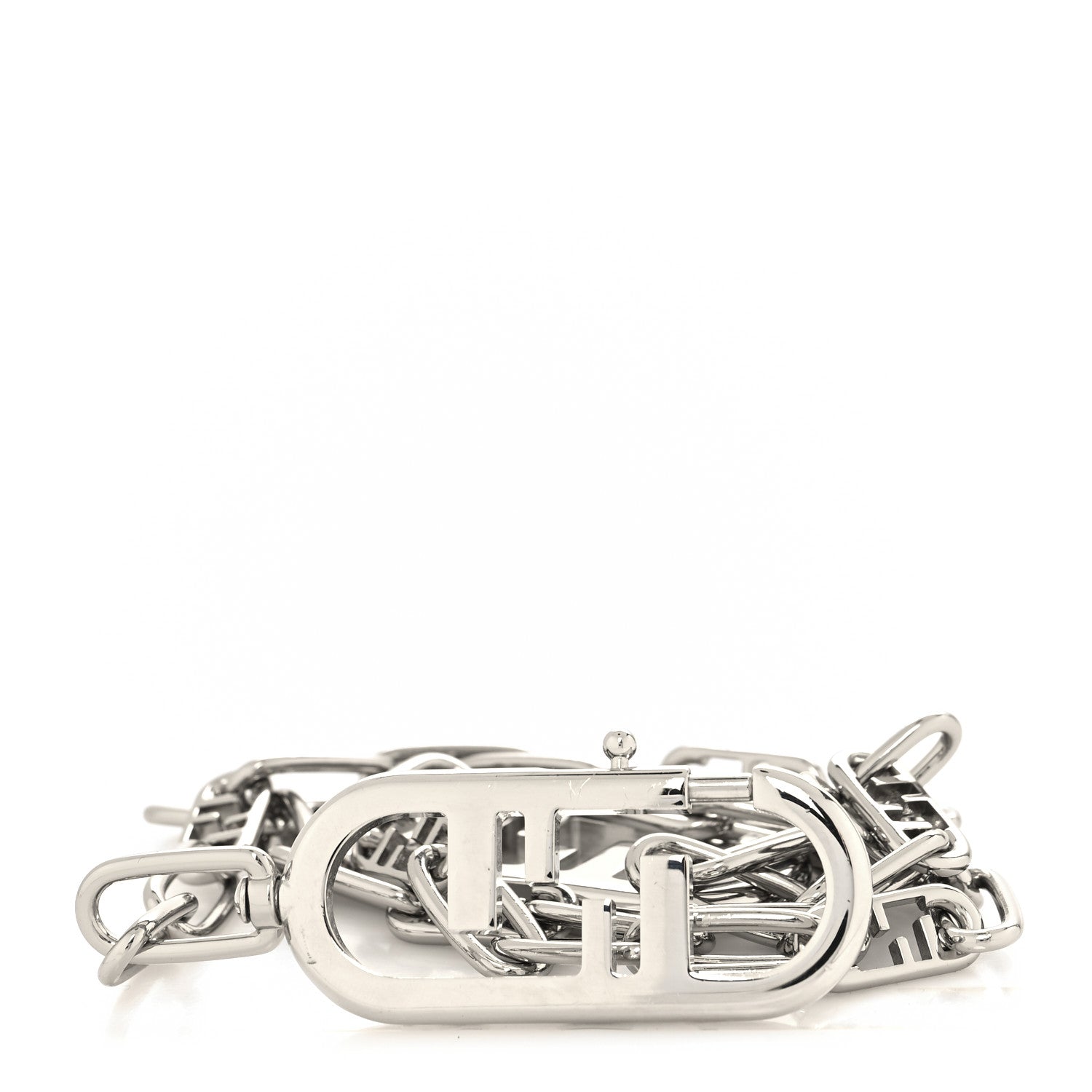 Fendi Metal Mini Strap You Silver 1 of 4