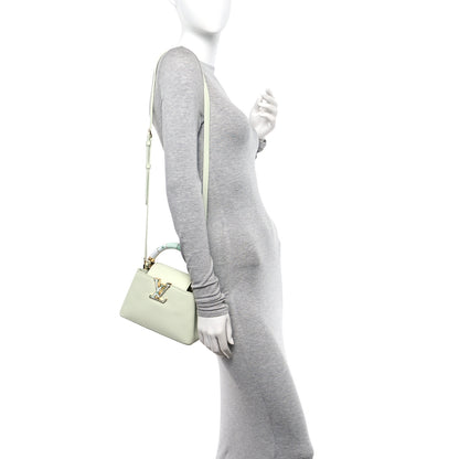 Louis Vuitton Taurillon Karung Mini Capucines Vert D'eau Green 2 of 11