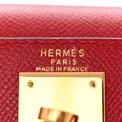 Hermes Courchevel Kelly Sellier 28 Rouge Vif 6 of 11