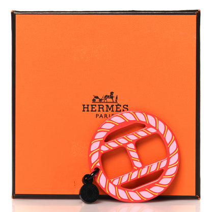 Hermes Lacquered Horn H Equipe Nautique Earring Tropique 7 of 7