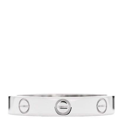 Cartier 18K White Gold 3.5mm LOVE Wedding Band Ring 58 8.25 1 of 4