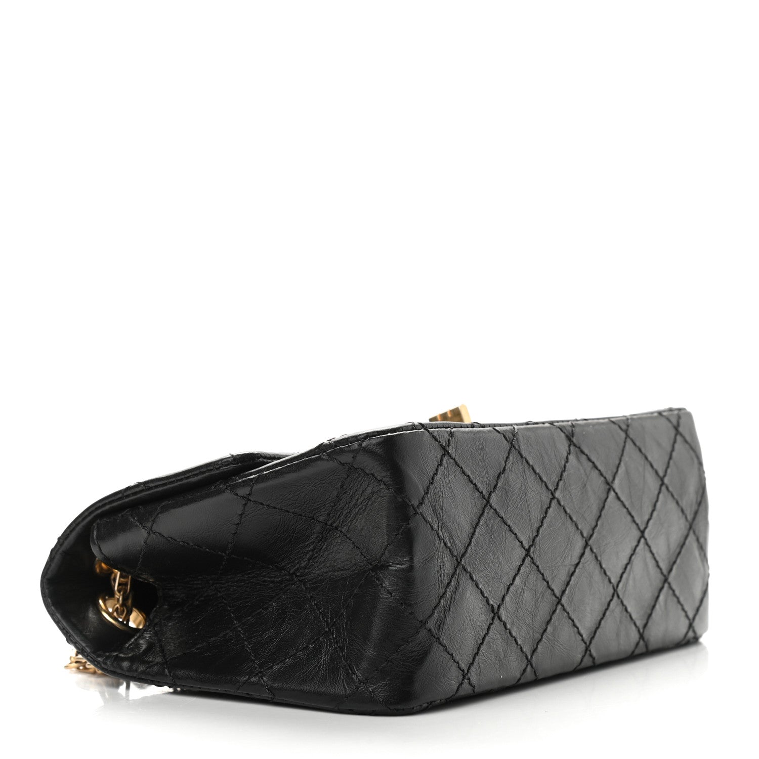 Chanel Aged Calfskin Quilted 2.55 Reissue Mini Flap Black 4 of 9