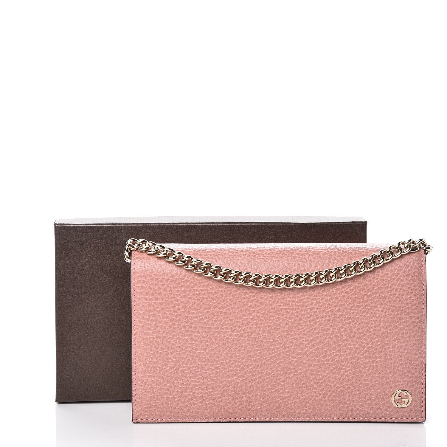 Gucci Dollar Calfskin Medium Betty Chain Wallet Soft Pink 10 of 10