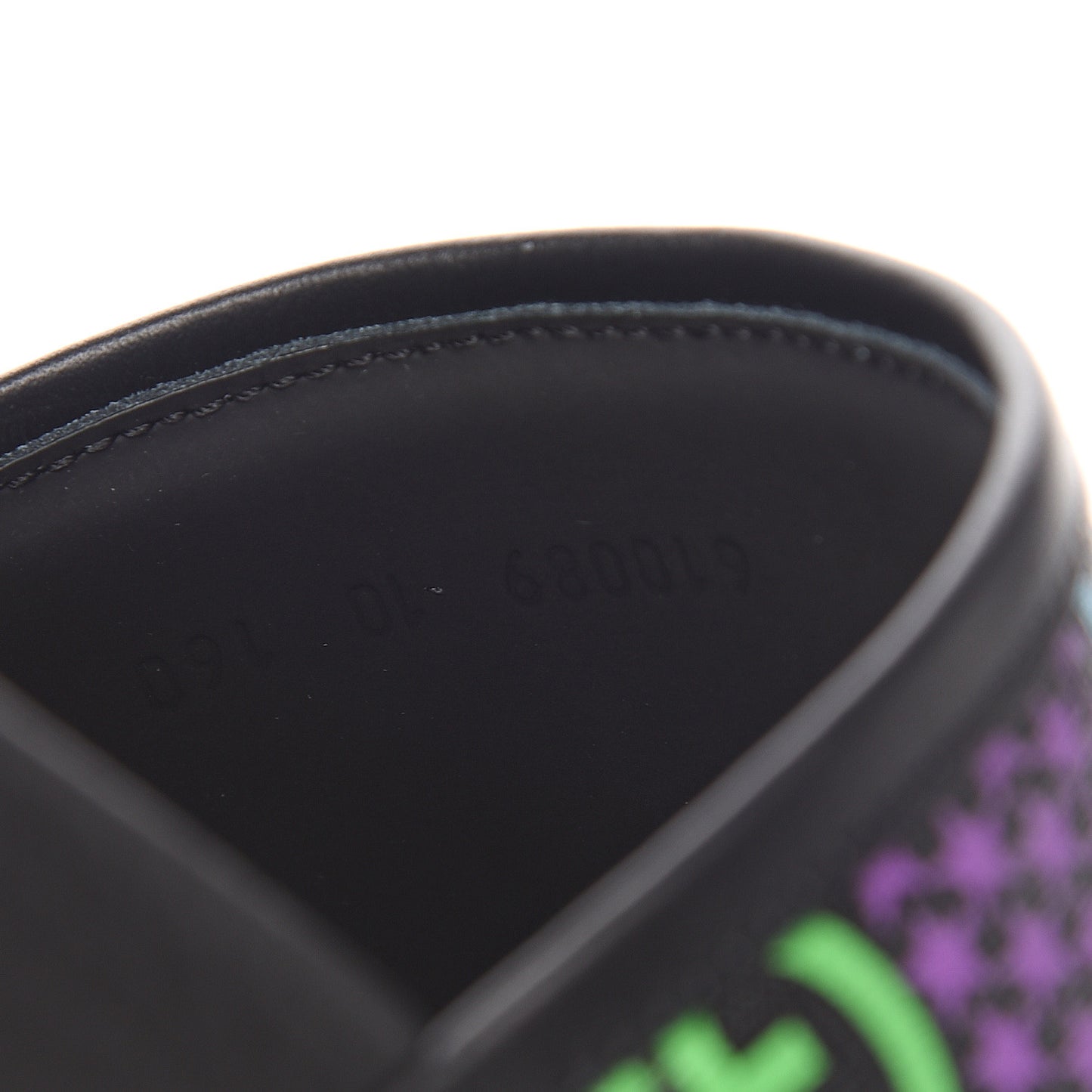 GG Supreme Monogram Psychedelic Mens Slide Sandals 10 Black Multicolor