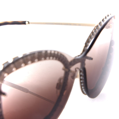 Chanel Acetate Metal Pearl Butterfly Sunglasses 4236-H Brown 5 of 7
