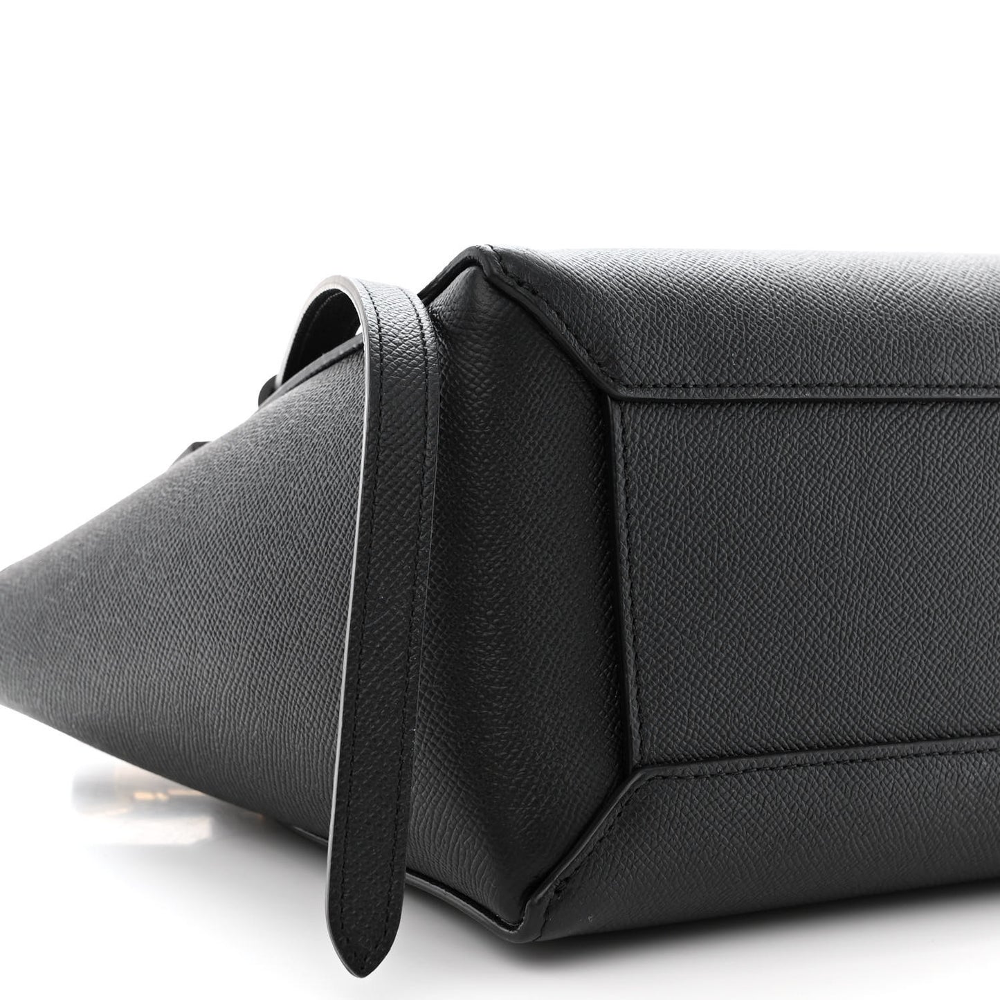 Grained Calfskin Micro Belt Bag Black