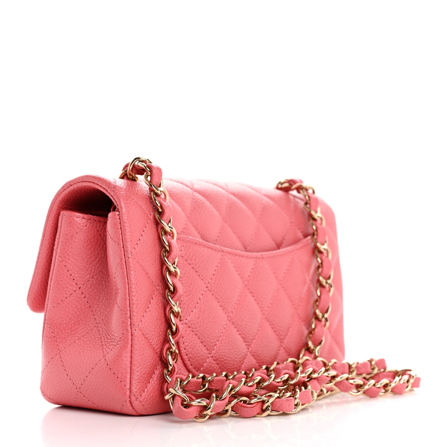 Chanel Iridescent Caviar Quilted Mini Rectangular Flap Pink 3 of 10