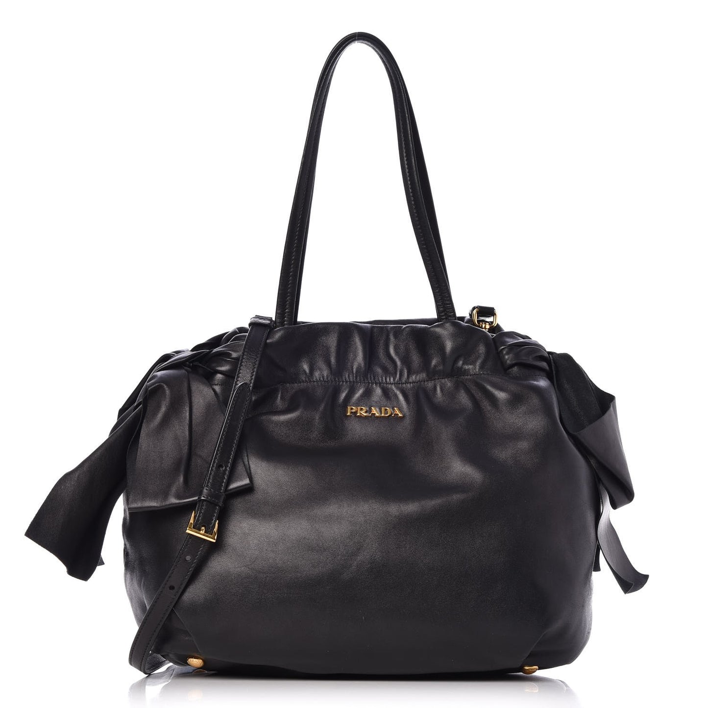 Nappa Bow Tote Black
