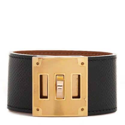 Hermes Epsom Kelly Dog Bracelet Black 1 of 6