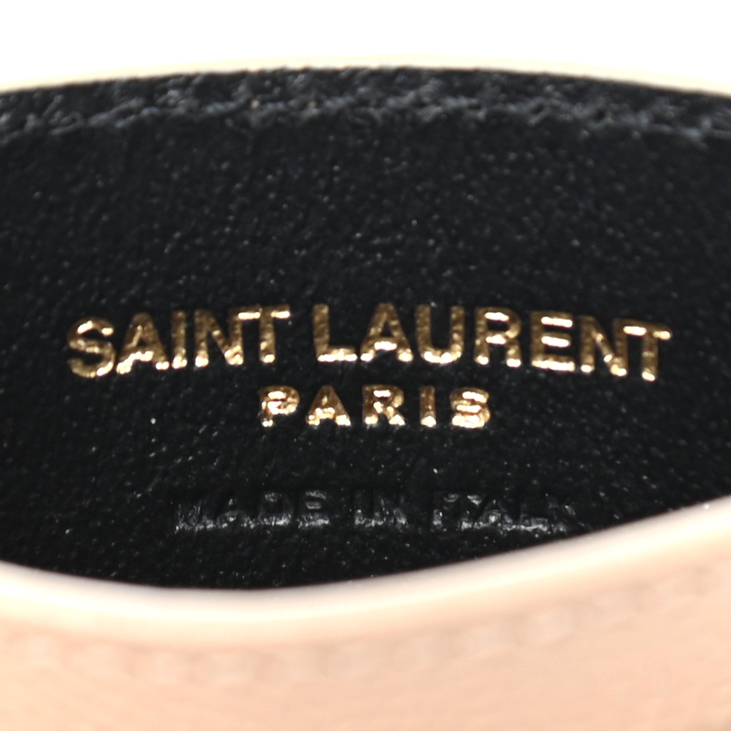 Grain De Poudre Matelasse Chevron Monogram Credit Card Nude Powder
