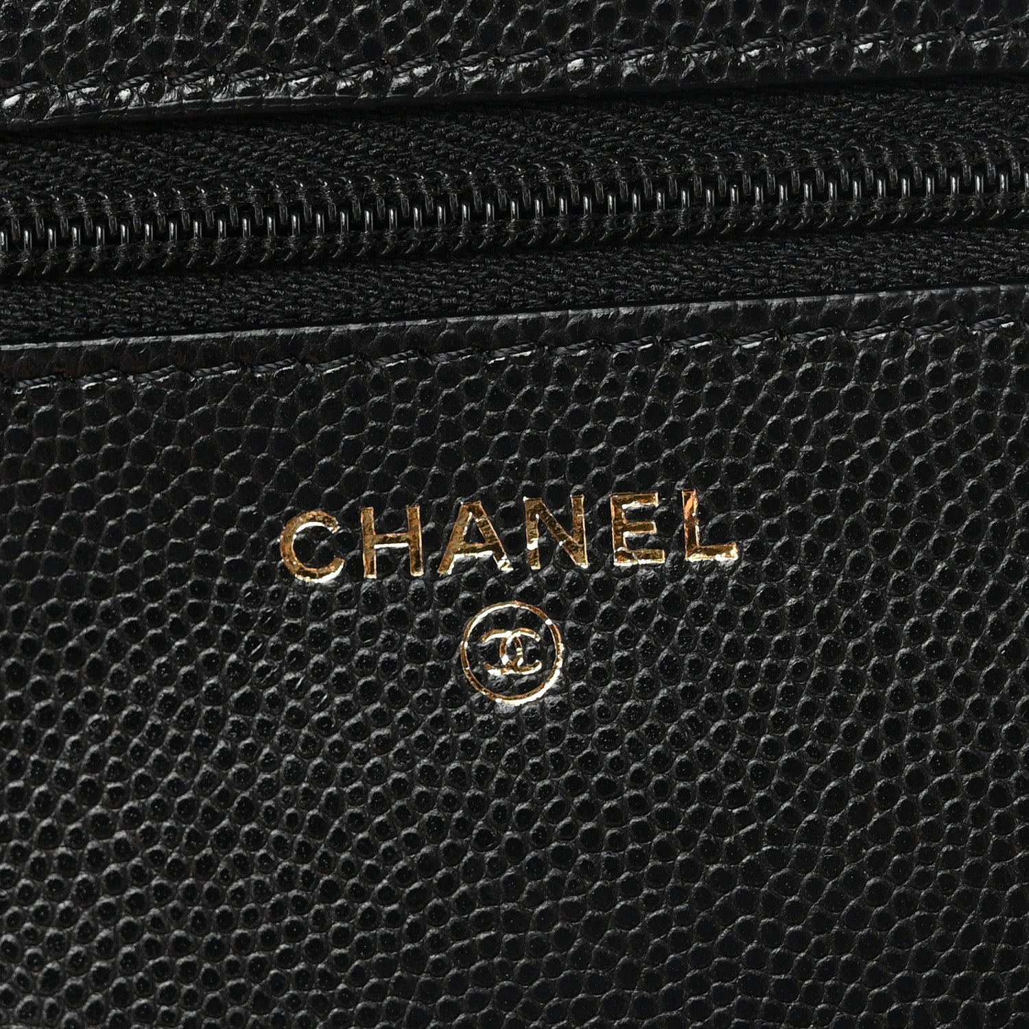 Chanel Caviar Timeless CC Wallet On Chain WOC Black 6 of 12