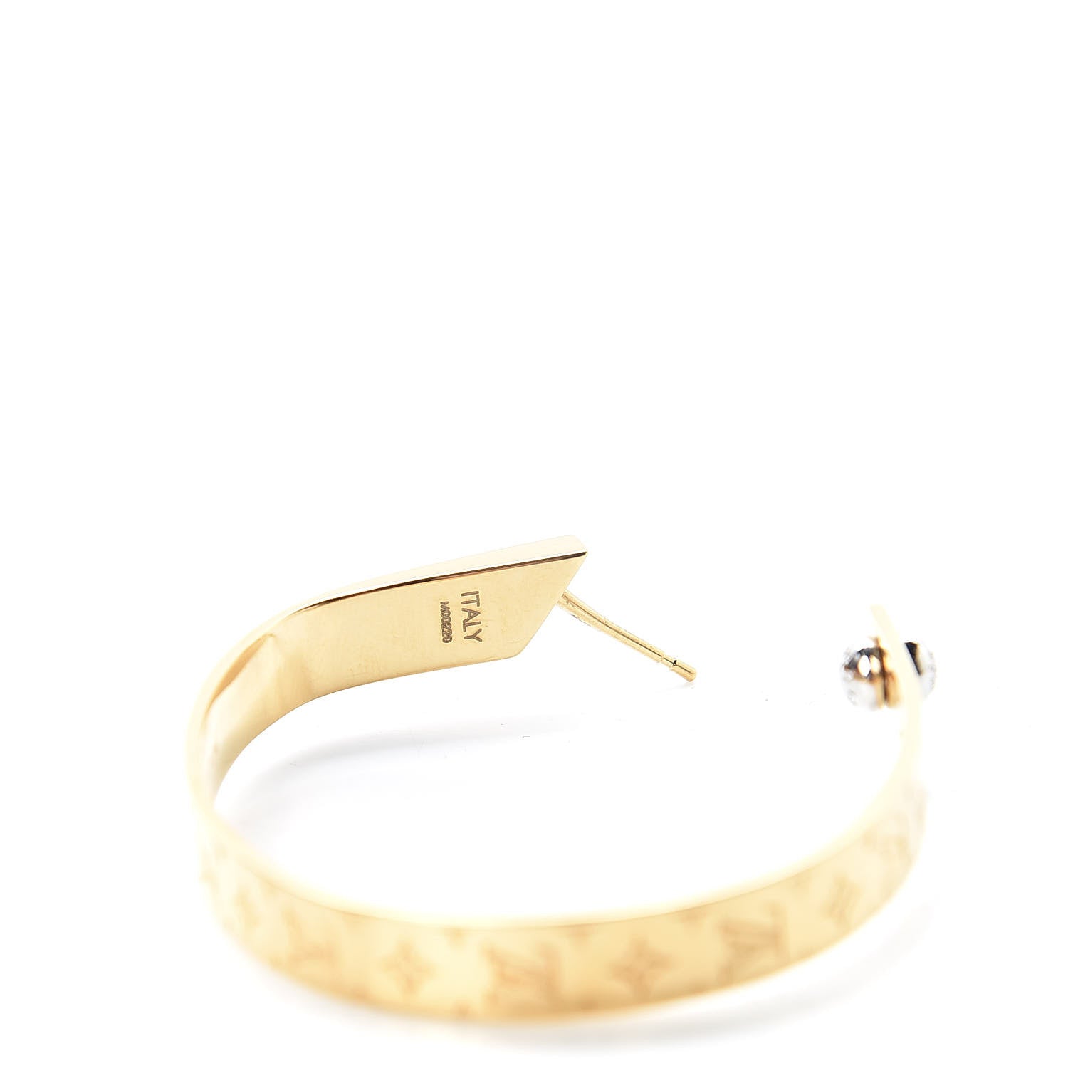 Louis Vuitton Nanogram Hoop Earrings Gold 5 of 6
