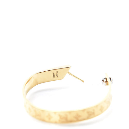 Louis Vuitton Nanogram Hoop Earrings Gold 5 of 6