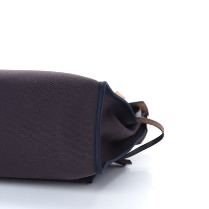 Hermes Military Toile Vache Hunter Herbag Zip PM 31 Prune Noir Marine 8 of 9