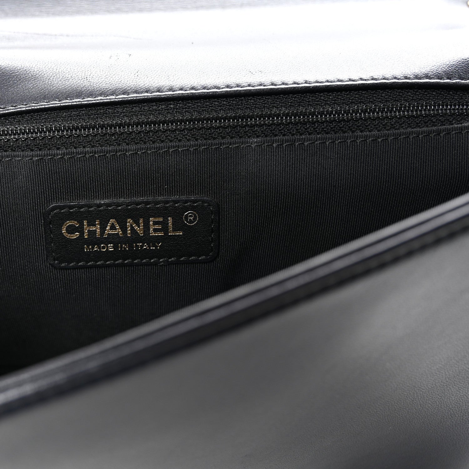 Chanel Lambskin Quilted New Medium Boy Flap Black 6 of 10