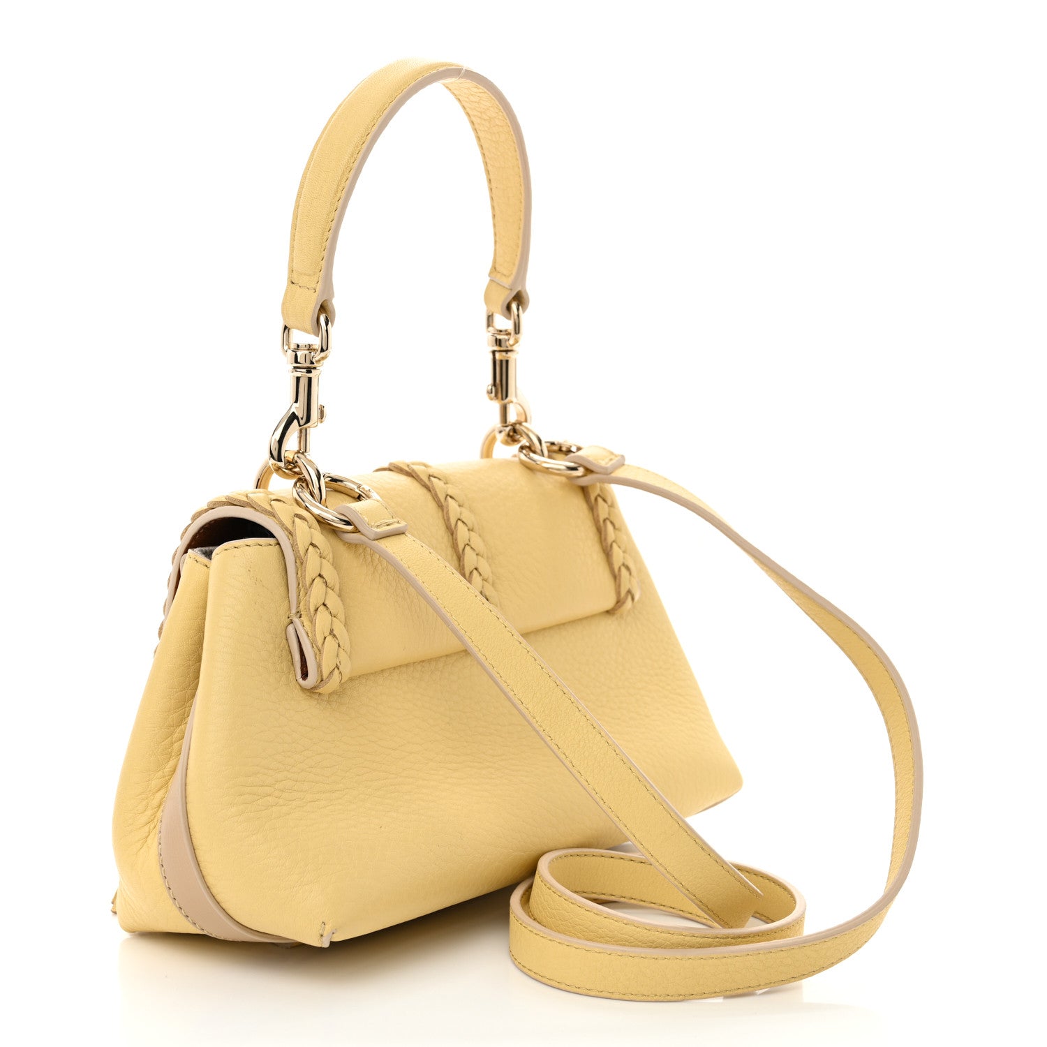 Chloe Grained Calfskin Mini Penelope Soft Shoulder Bag Softy Yellow 3 of 10