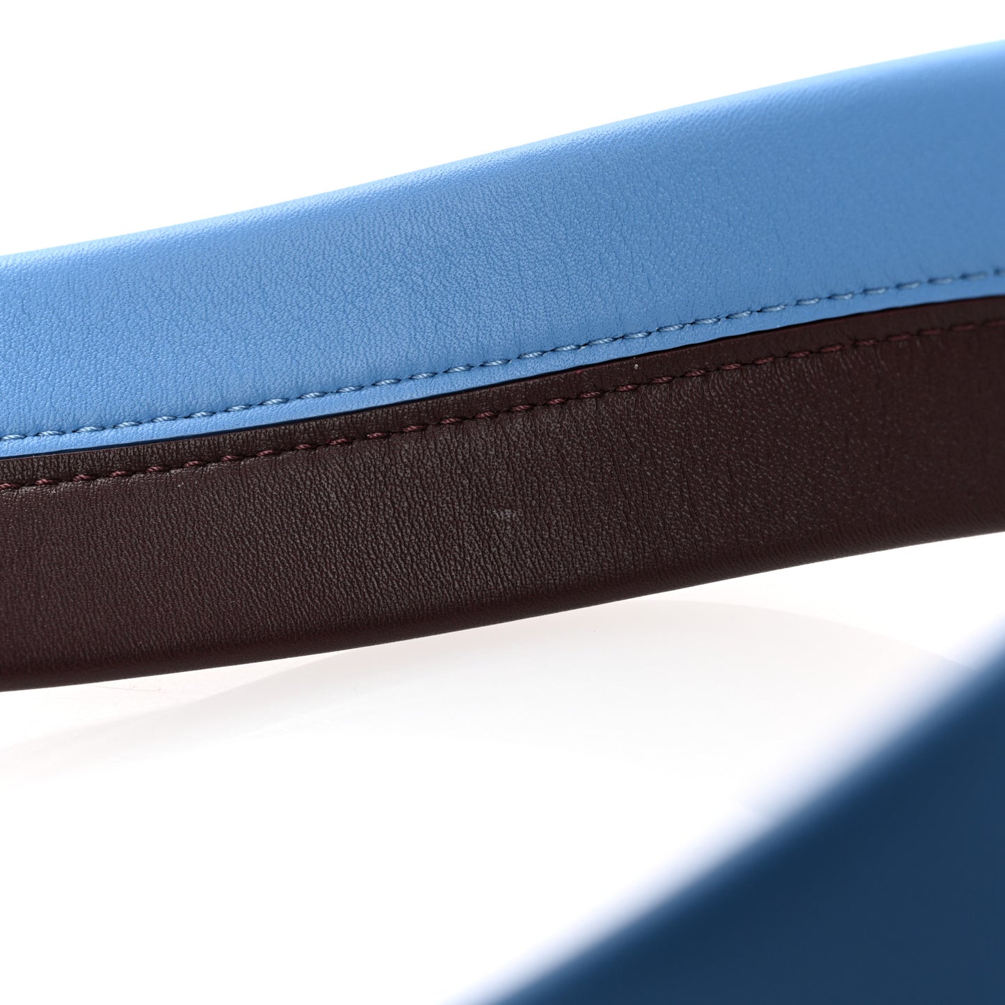 Calfskin Cluny MM Shoulder Strap Blue Glacial