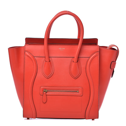 Celine Smooth Calfskin Mini Luggage Coquelicot 1 of 18