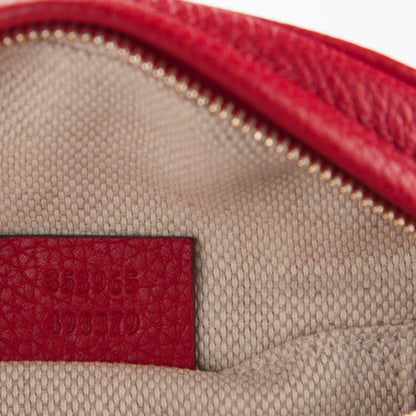 Gucci Pebbled Calfskin Mini Soho Chain Bag Tabasco Red 7 of 7