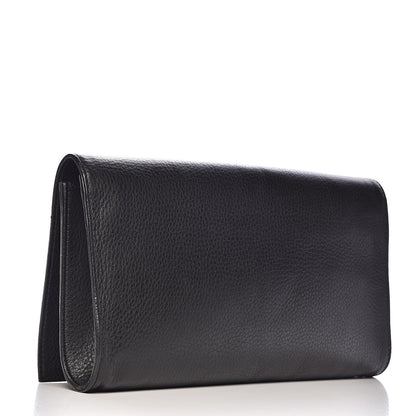Gucci Pebbled Calfskin Medium Soho Clutch Black 3 of 12