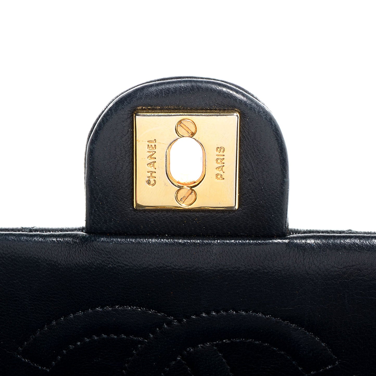 Lambskin Mini Square Flap Black