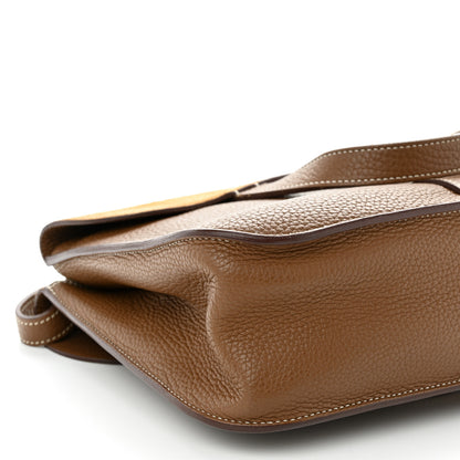 Hermes Taurillon Clemence Halzan 31 GM Etoupe 8 of 11