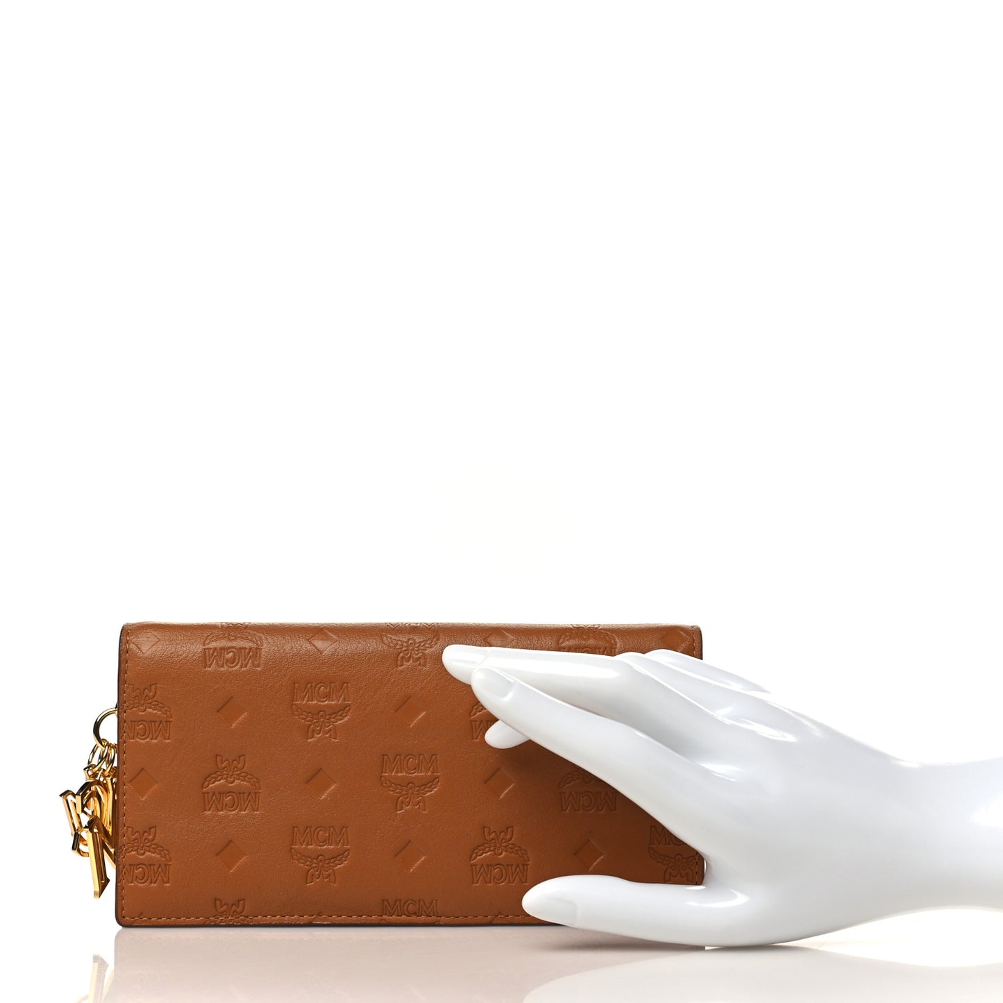 Calfskin Ottomar Large Klara Two Fold Wallet Cognac