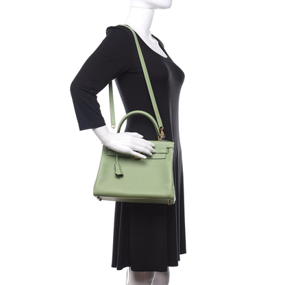 Hermes Evercolor Kelly Retourne 28 Vert Criquet 2 of 13