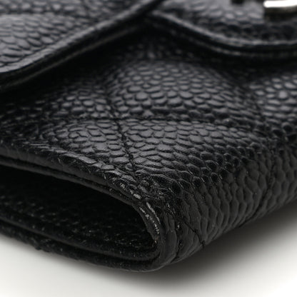 Chanel Caviar Quilted Flap Card Holder Black 10 of 12