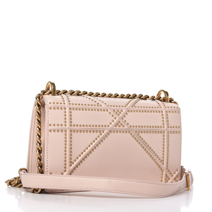 Christian Dior Lambskin Studded Small Diorama Flap Bag Nude 3 of 10