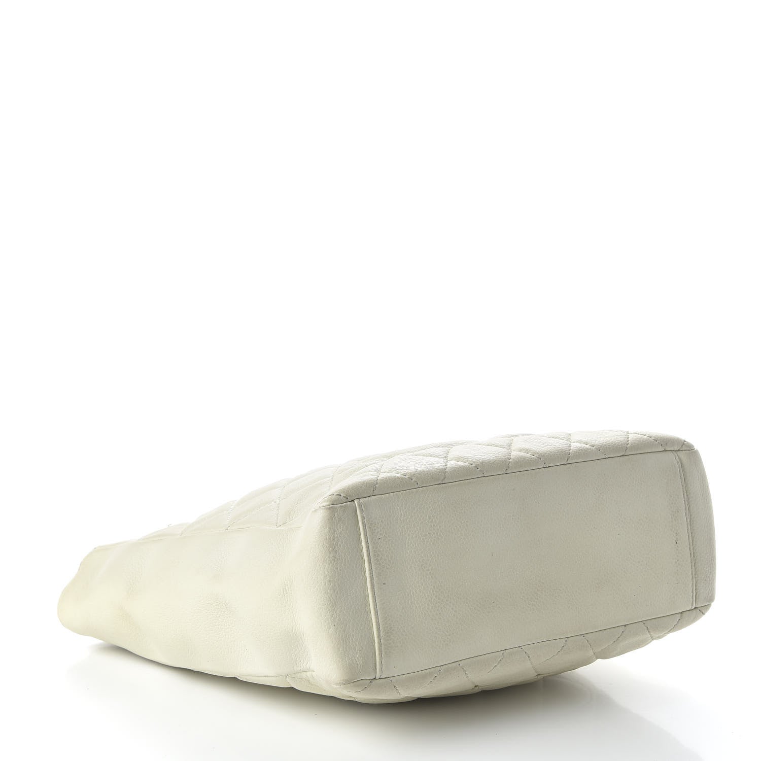 Chanel Caviar Quilted Petit Shopping Tote PST White 4 of 11