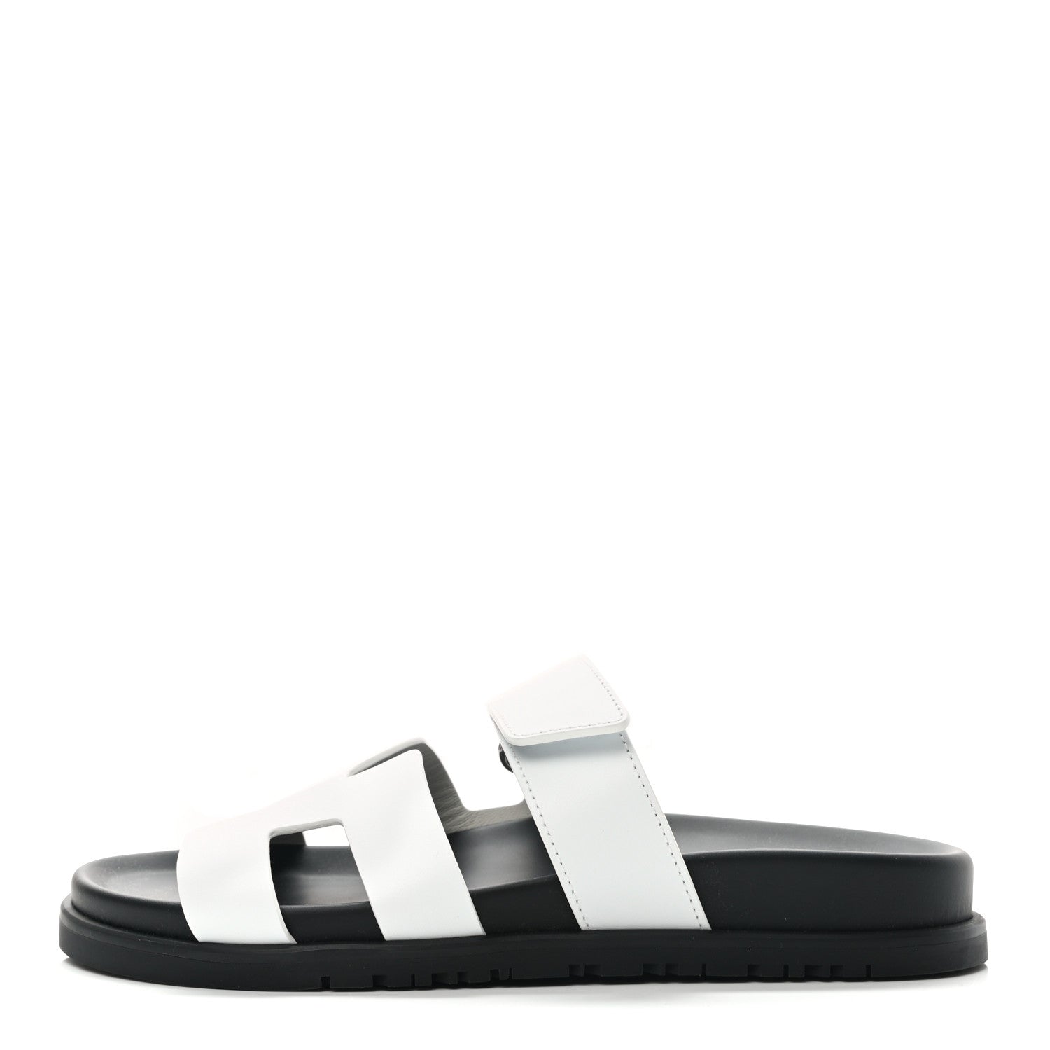 Hermes Calfskin Womens Chypre Sandals 36.5 White 1 of 9