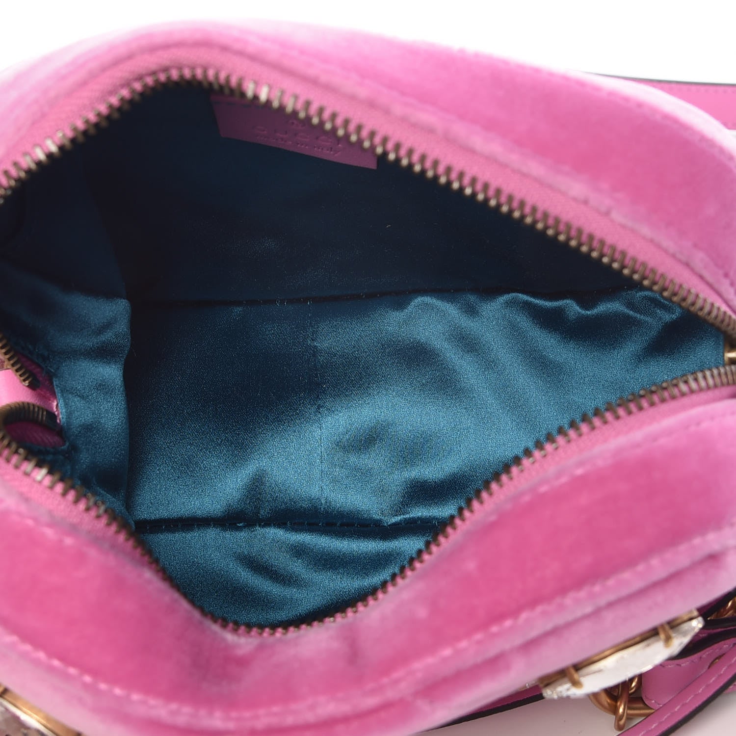 Gucci Velvet Matelasse Marquise Crystals Mini GG Marmont Chain Shoulder Bag Malva 5 of 9