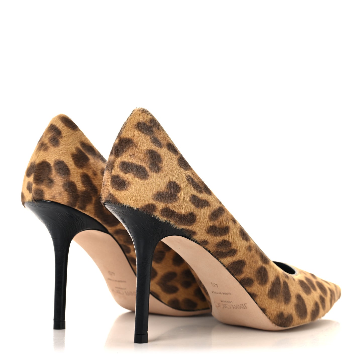 Pony Hair Leopard Print Love 85 Pumps  40 Natural