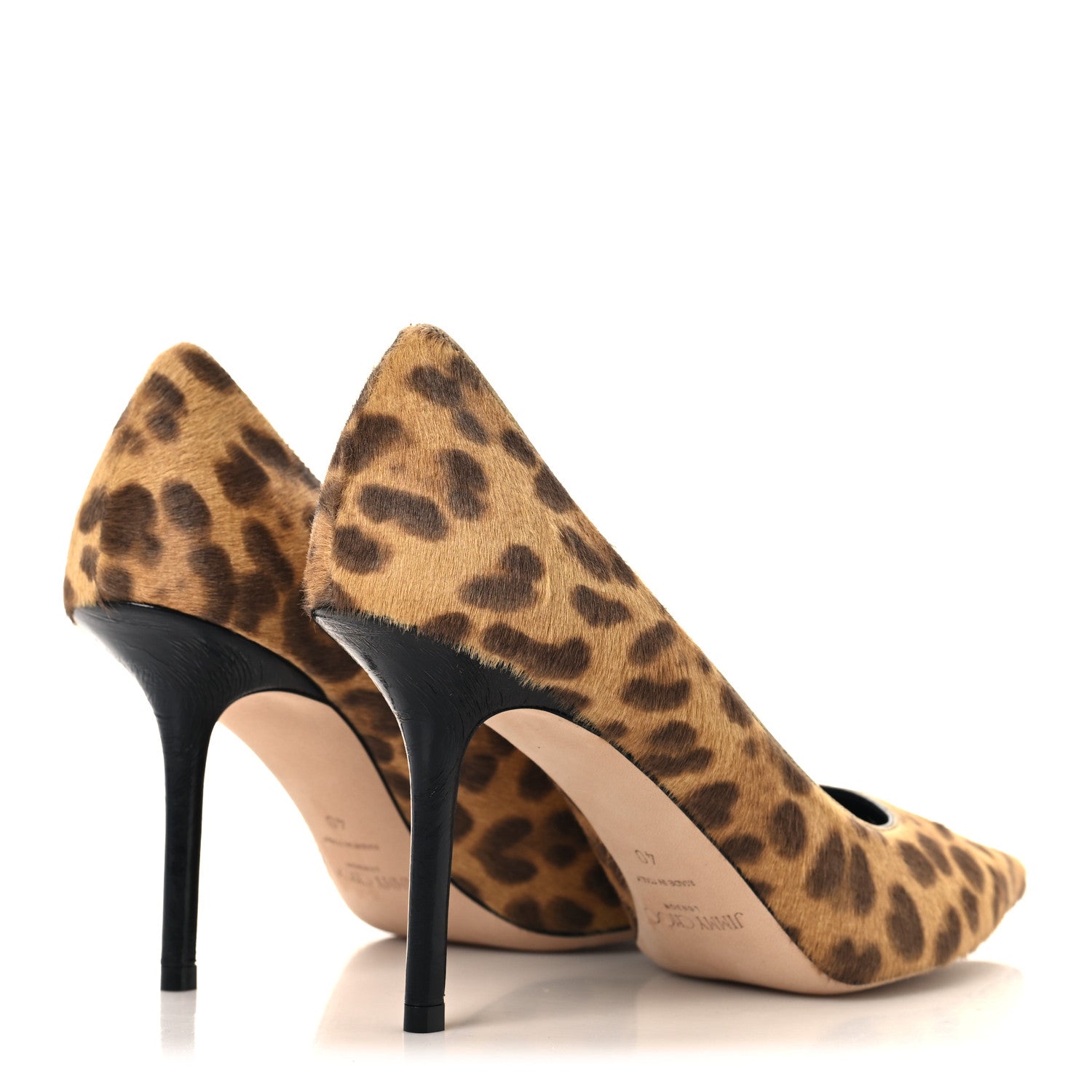 Jimmy Choo Pony Hair Leopard Print Love 85 Pumps  40 Natural 5 of 8