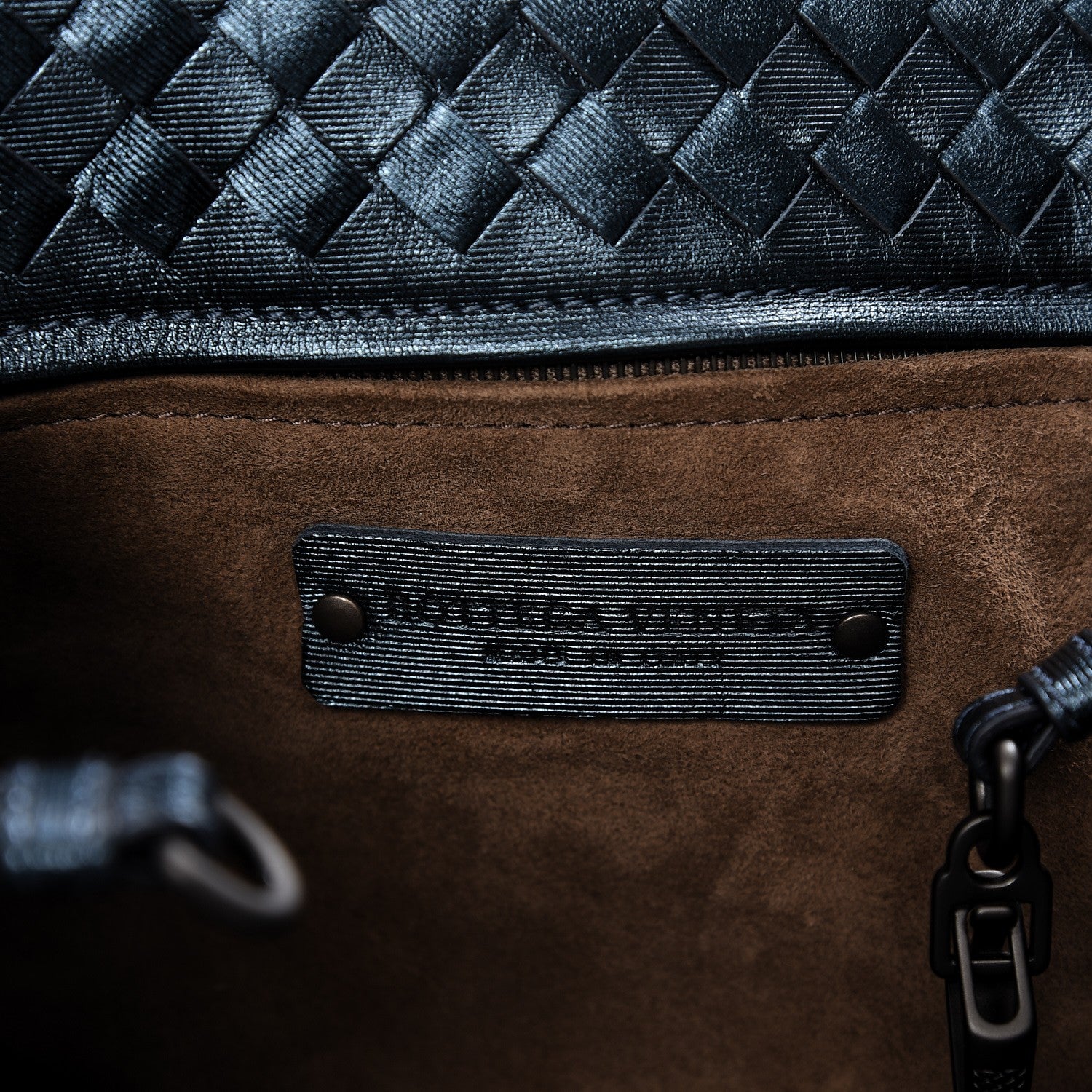 Bottega Veneta Metallic Grosgrain Intrecciato Medium A Shape Seamless Tote Blue 6 of 9