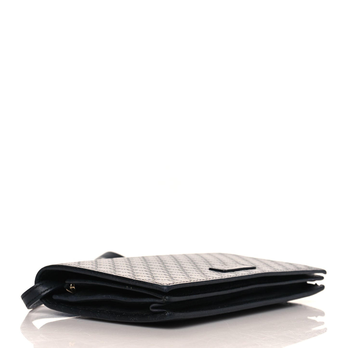Microguccissima Crossbody Wallet Black