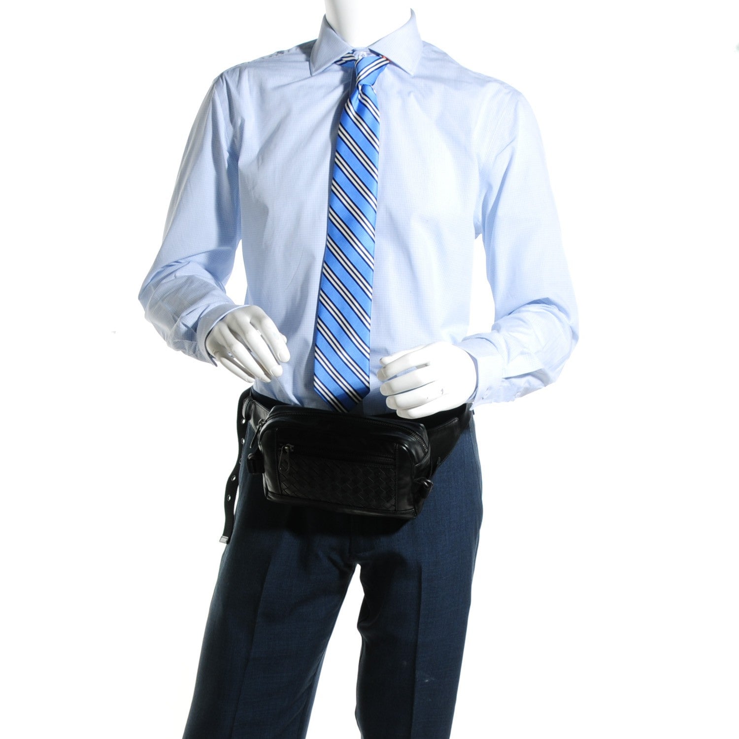 Bottega Veneta Calfskin Intrecciato Belt Bag Black 2 of 8