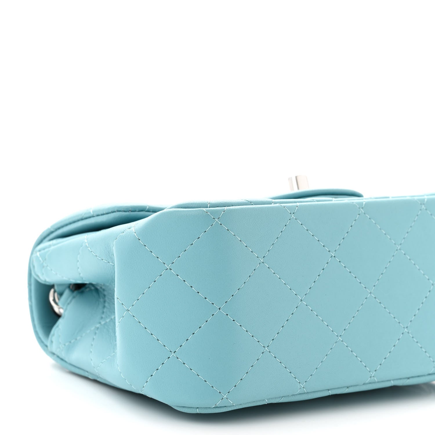 Chanel Lambskin Quilted Mini Square Flap Light Blue 9 of 11