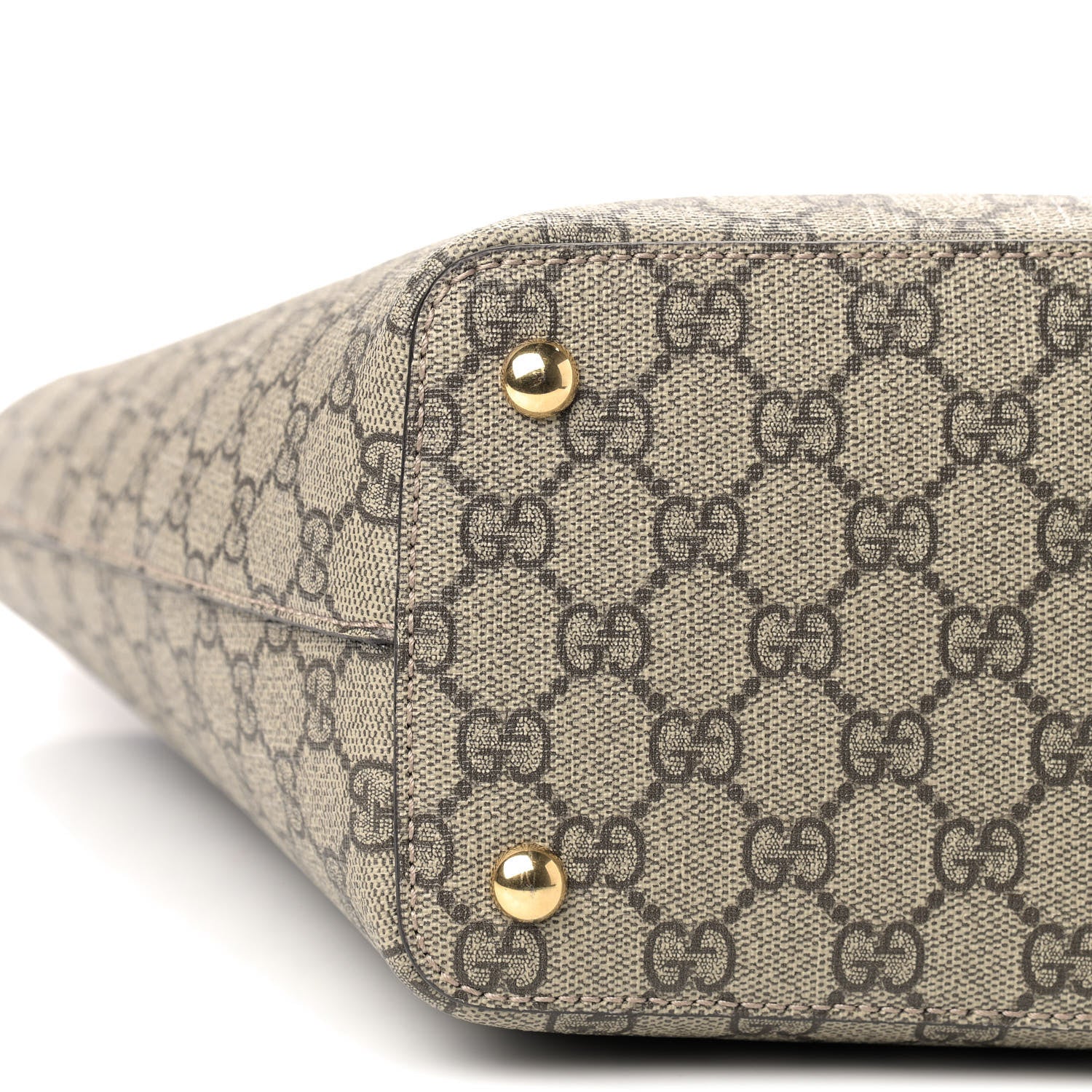 Gucci GG Supreme Monogram Medium Zippered Bucket Tote Beige Tuscany 6 of 9