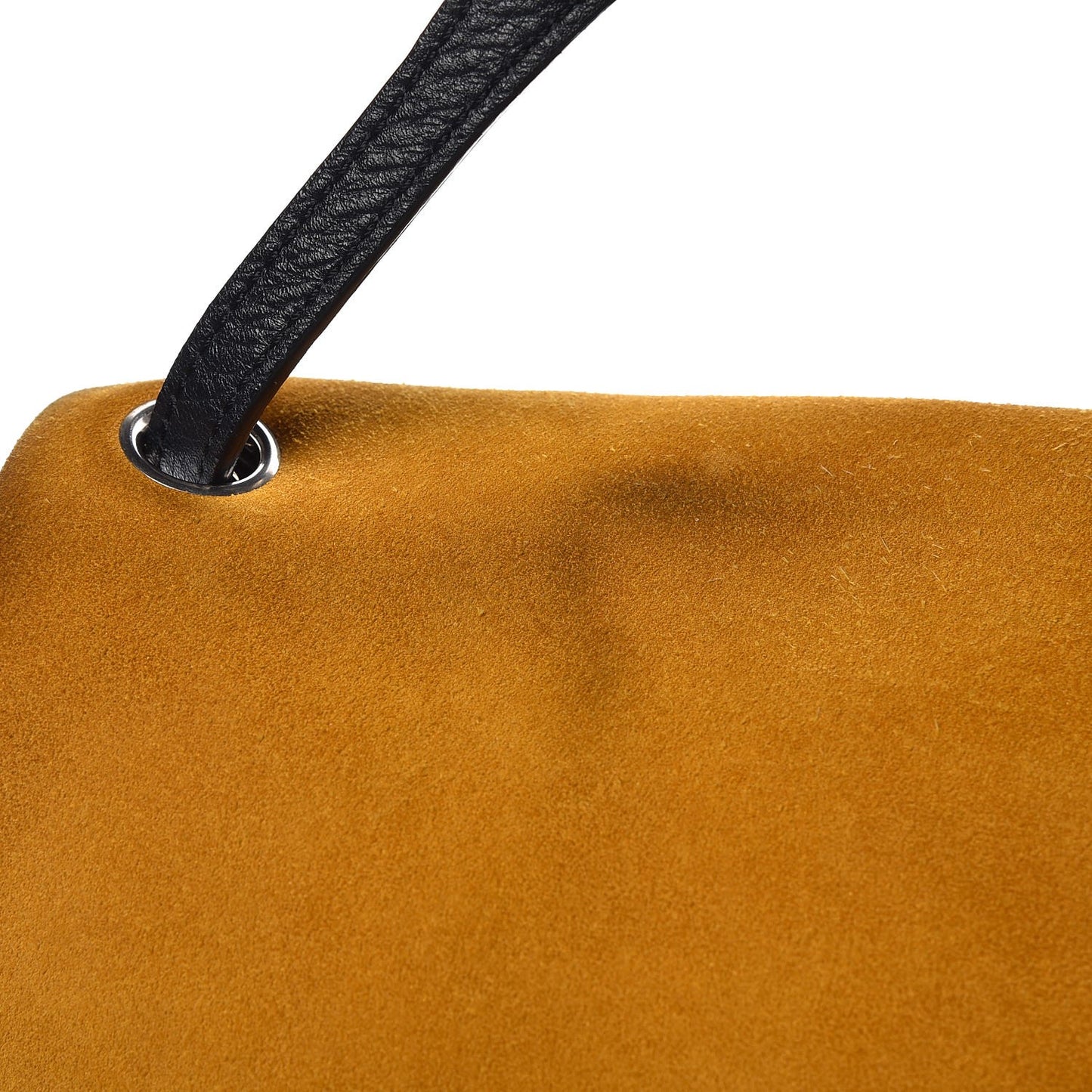 Calfskin Suede All Soft Shoulder Bag Amber