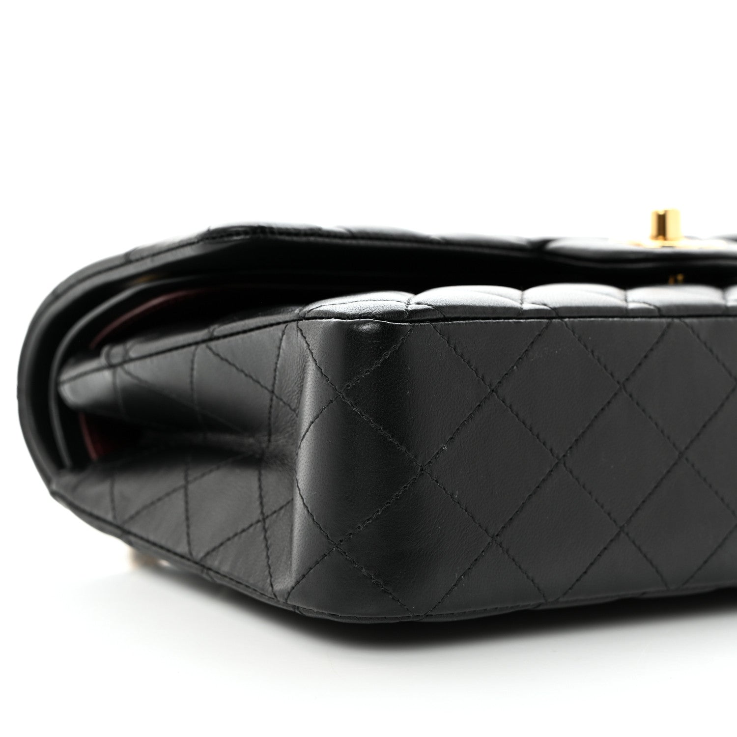 Chanel Lambskin Quilted Medium Double Flap Black 9 of 10