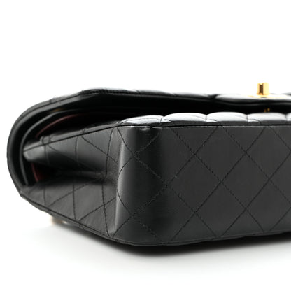 Chanel Lambskin Quilted Medium Double Flap Black 9 of 10