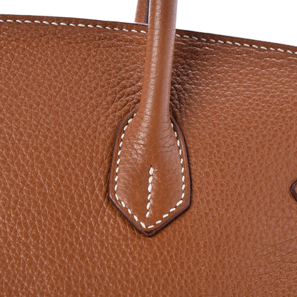 Hermes Taurillon Clemence Birkin 35 Gold 31 of 34