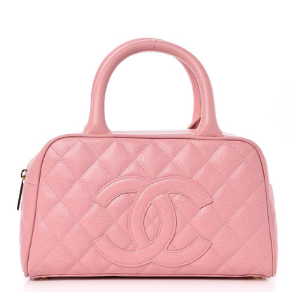 Chanel Caviar Quilted Small Bowler Pink 1 of 7