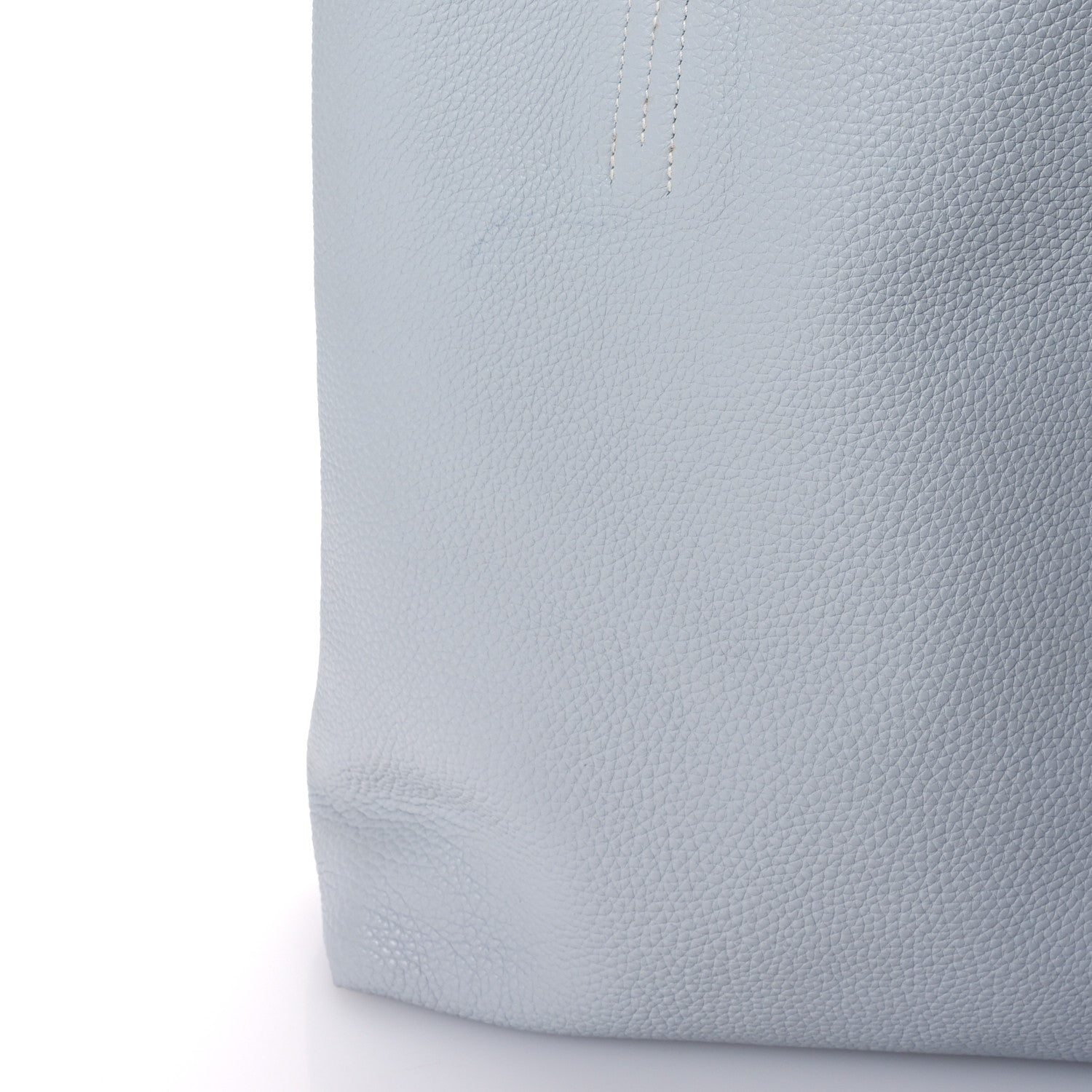 Hermes Veau Sikkim Taurillon Clemence Double Sens 36 Reversible Tote Bleu Pale Gris Perle 17 of 17