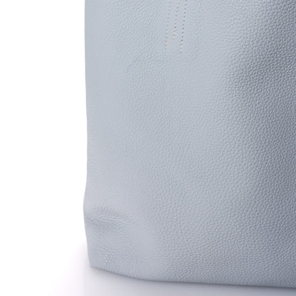Hermes Veau Sikkim Taurillon Clemence Double Sens 36 Reversible Tote Bleu Pale Gris Perle 17 of 17