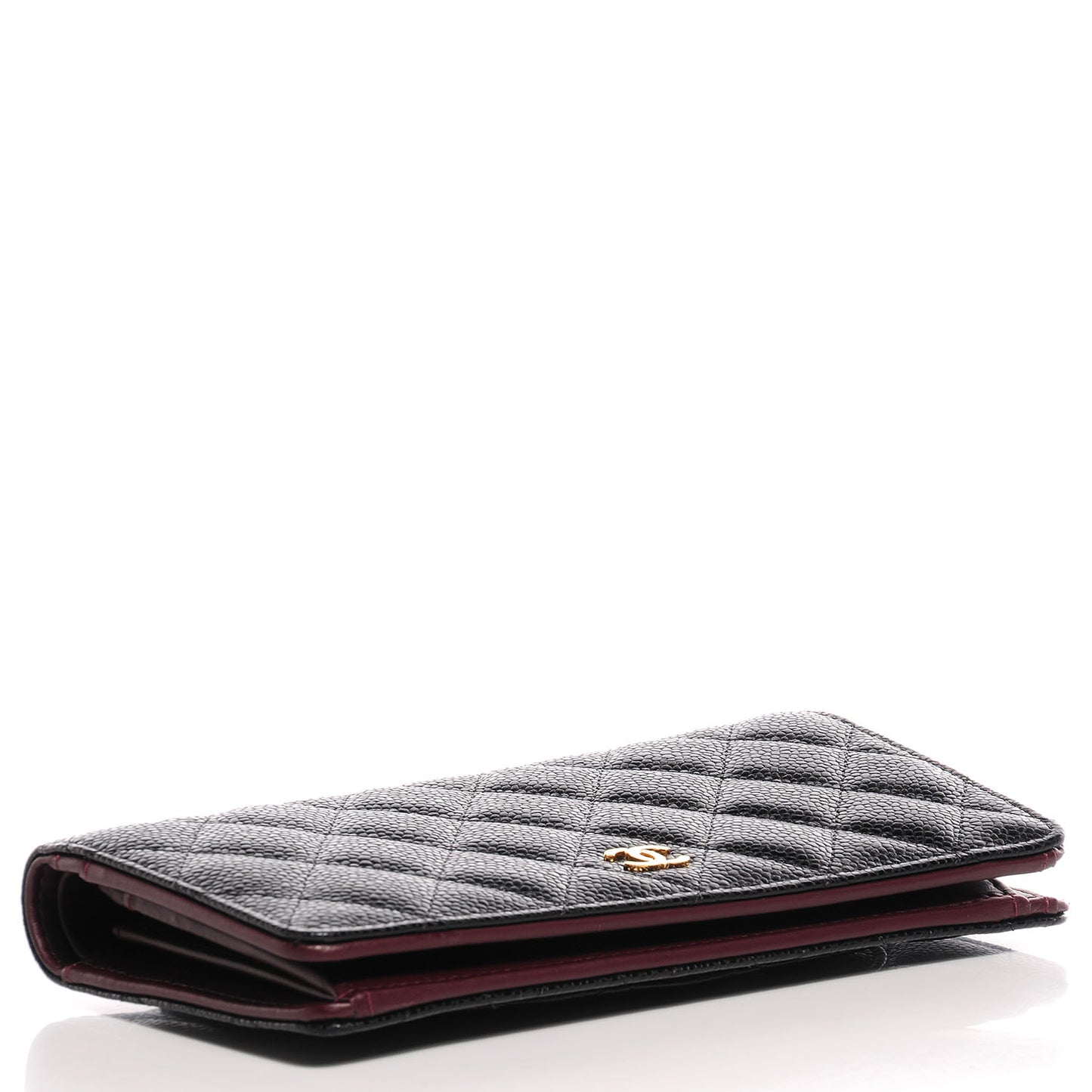 Caviar Quilted Yen Wallet Black